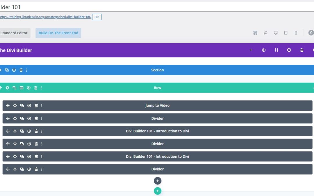 Divi Builder 101