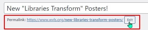 Blog post permalink - edit