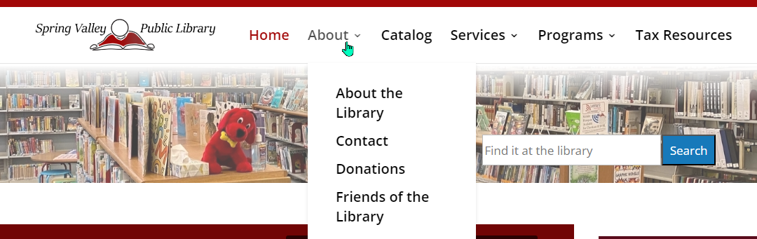 Website menus