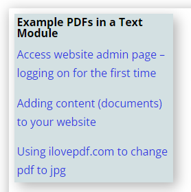 PDF Documents on your Website