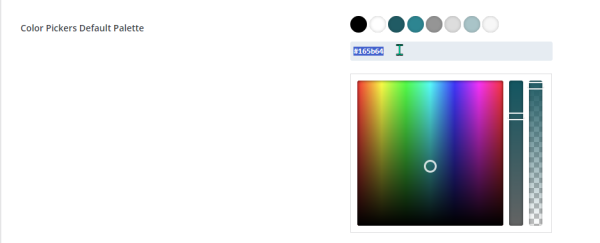 screenshot of adding colors to the divi color pickers default palette in the divi theme options menu