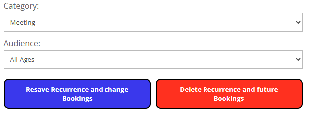 recurring-resave-delete Recurring screen resave delete buttons