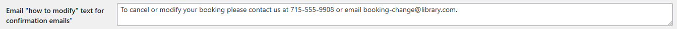 venue-modify-text-input-change Change to Email modify input if venue bookings are only updatable by staff